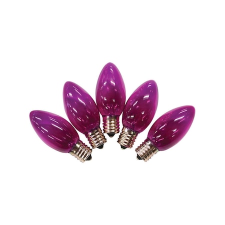 Holiday Bright Lights Holiday Bright Lights 9760877 C9 Christmas Light Bulbs; Purple; 1 in. - 25 Lights 9760877